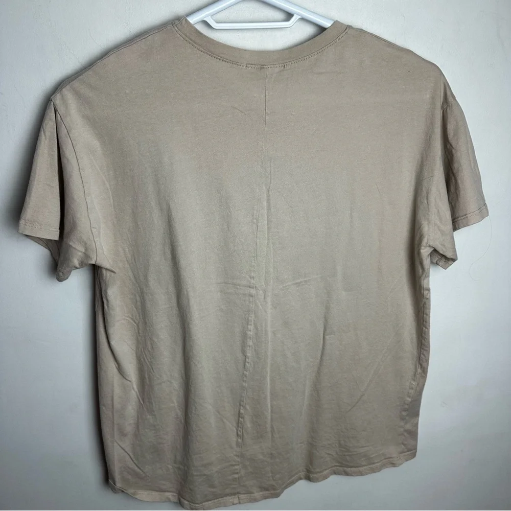 Tres Bien Go Climb A Cactus Shirt 100% Cotton Women's Size Petite Large Tan - Picture 4 of 9